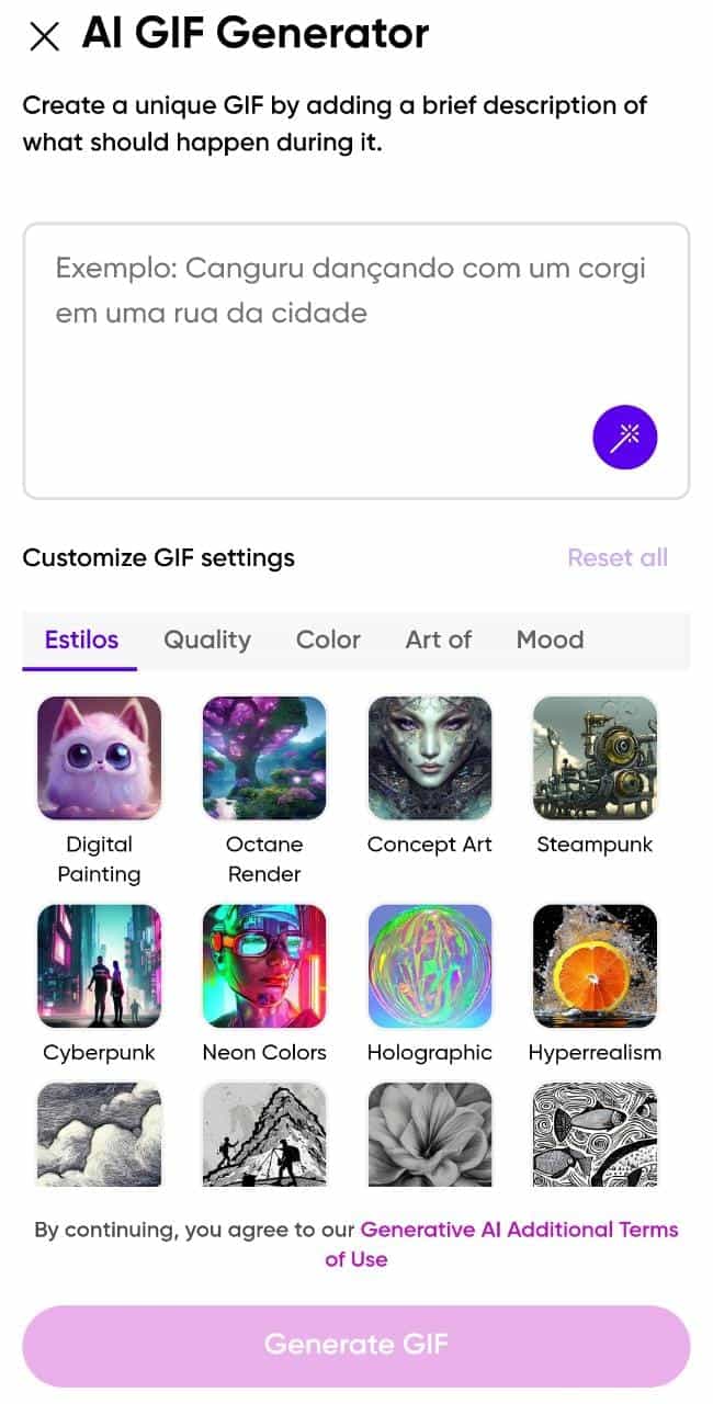 Picsart lança gerador de GIF com IA - TechBreak